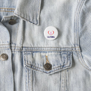 Badge Rond 2,50 Cm J'aime la Californie