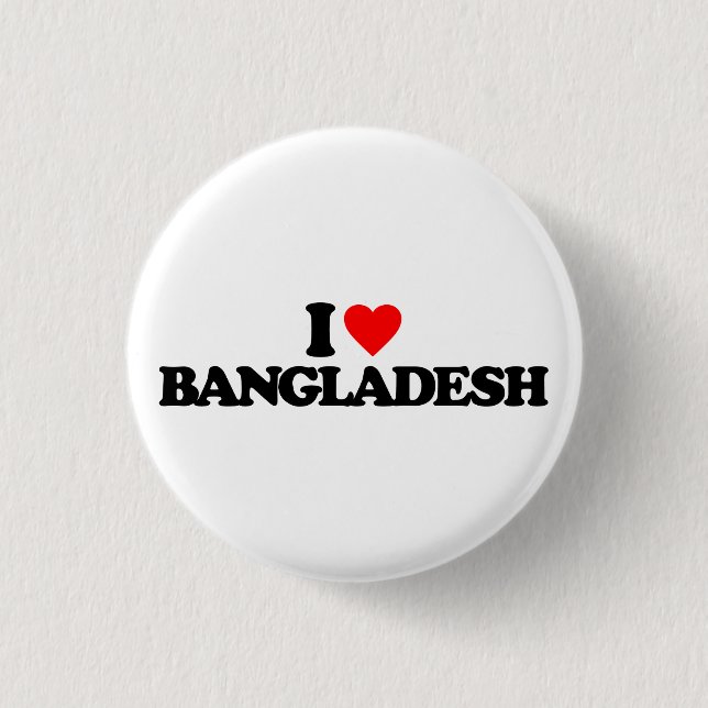 BADGE ROND 2,50 CM J'AIME LE BANGLADESH (Devant)