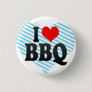 Badge Rond 2,50 Cm J'aime le BBQ