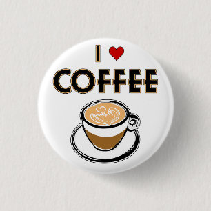 Badge Rond 2,50 Cm J'aime le café