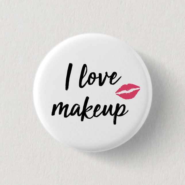 Badge Rond 2,50 Cm J'aime le maquillage (Devant)