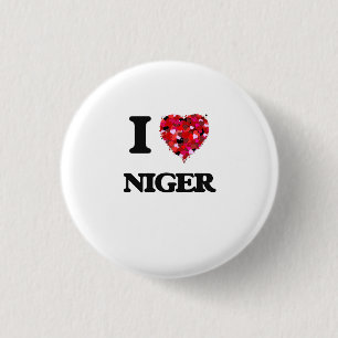 Badge Rond 2,50 Cm J'aime le Niger