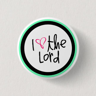 Badge Rond 2,50 Cm "J'aime le seigneur" bouton chrétien