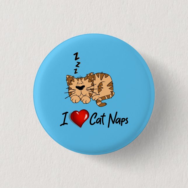 Badge Rond 2,50 Cm J'Aime Les Naps De Chat...zz (Devant)