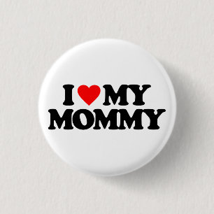BADGE ROND 2,50 CM J'AIME MA MAMAN