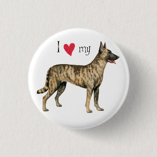Badge Rond 2,50 Cm J'aime mon berger néerlandais