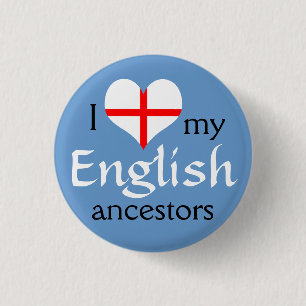 Badge Rond 2,50 Cm J'aime mon bouton anglais d'ancêtres