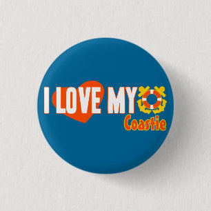 Badge Rond 2,50 Cm J'aime mon Coastie !