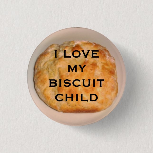 Badge Rond 2,50 Cm J'aime mon enfant de biscuit (Devant)