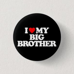 BADGE ROND 2,50 CM J'AIME MON FRÈRE