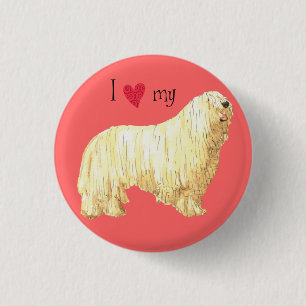 Badge Rond 2,50 Cm J'aime mon Komondor