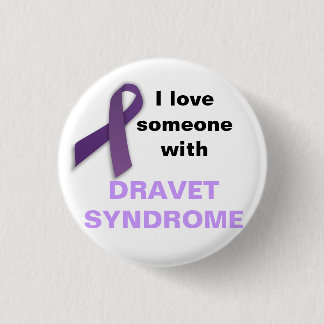 Badge Rond 2,50 Cm J'aime quelqu'un avec le syndrome de Dravet