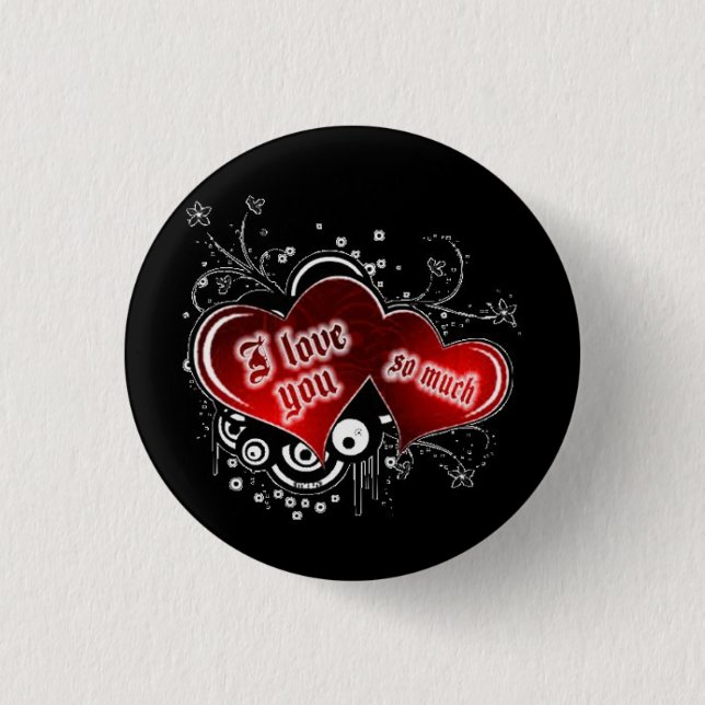 Badge Rond 2,50 Cm j'aime u (Devant)