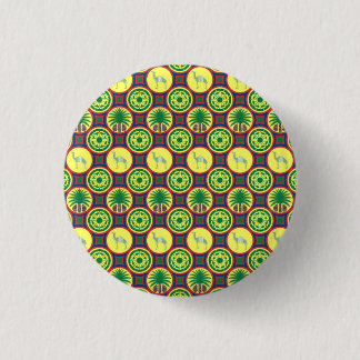 Badge Rond 2,50 Cm Jamahiri ® Libye | Motif africain
