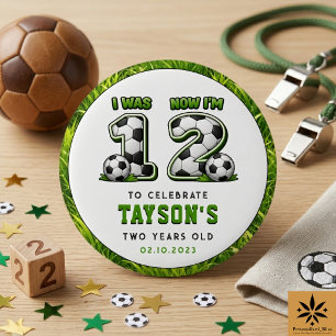 Badge Rond 2,50 Cm J'avais 1 ans Maintenant j'ai 2 ans Football – Deu