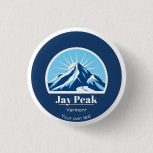 Badge Rond 2,50 Cm Jay Peak Vermont États-Unis cadeau souvenir