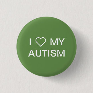 Badge Rond 2,50 Cm "Je bouton aime mon autisme"