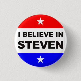 Badge Rond 2,50 Cm Je crois en Steven