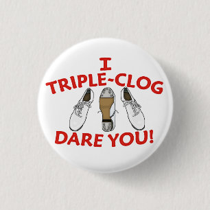 Badge Rond 2,50 Cm Je défi de Triple-Entrave vous grands