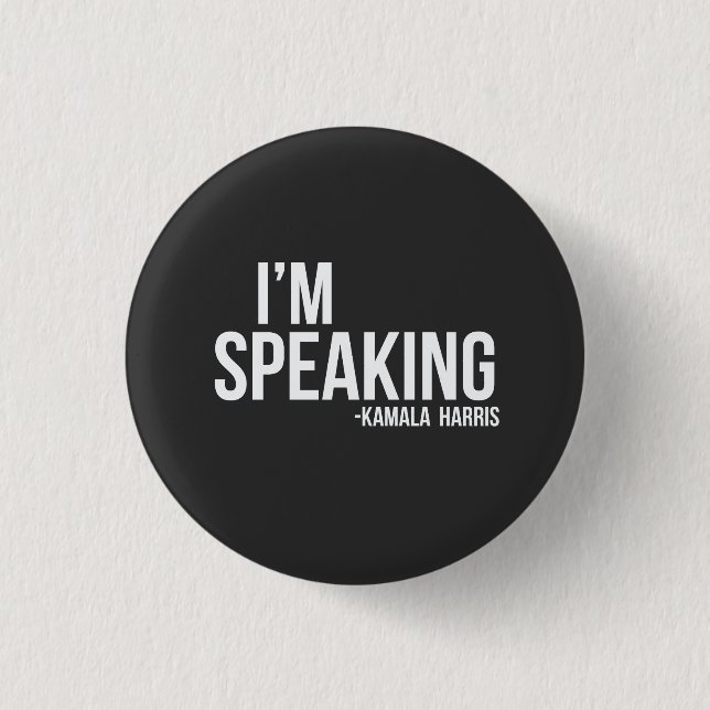 Badge Rond 2,50 Cm Je parle - Kamal Harris (Devant)