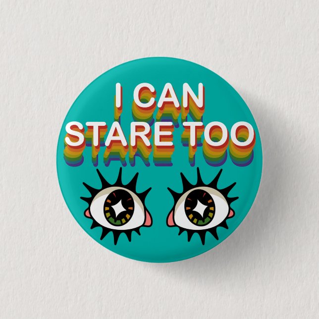 Badge Rond 2,50 Cm Je peux aussi regarder (Devant)