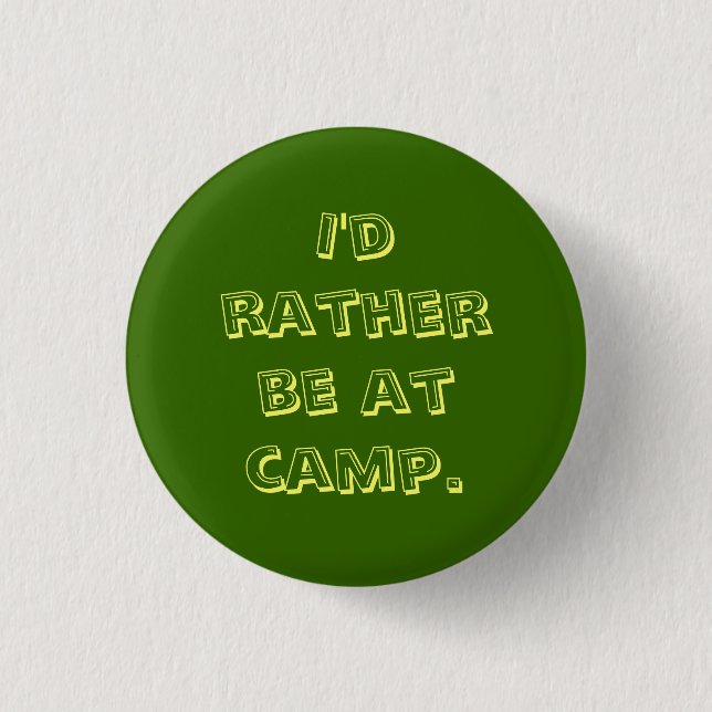 Badge Rond 2,50 Cm Je serais plutôt au camp (Devant)