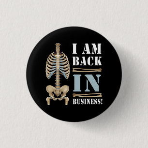 Badge Rond 2,50 Cm Je Suis De Retour En Affaires Chirurgie Scoliosis
