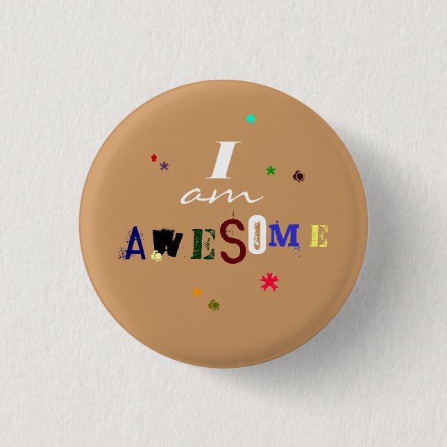 Badge Rond 2,50 Cm Je suis impressionnant (Devant)