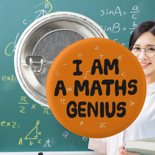 Badge Rond 2,50 Cm Je suis professeur de mathématiques génies mathéma