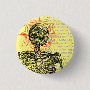 Badge Rond 2,50 Cm Je suis Skeleton !