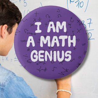 Badge Rond 2,50 Cm Je suis un étudiant en physique mathématique génie