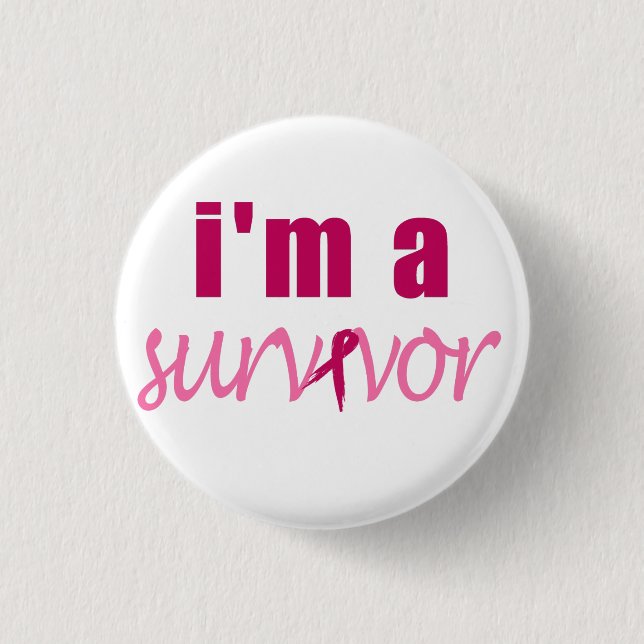 Badge Rond 2,50 Cm Je suis un survivant (Devant)