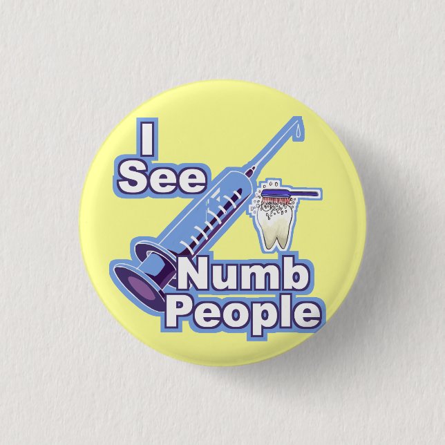Badge Rond 2,50 Cm Je vois les personnes engourdies (Devant)