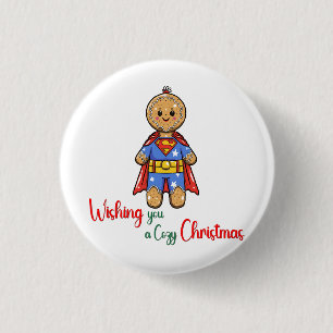 Badge Rond 2,50 Cm Je vous souhaite un agréable Noël Cookies