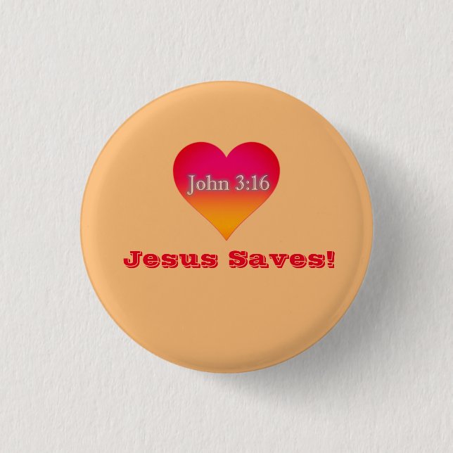 Badge Rond 2,50 Cm Jésus économise ! (Devant)