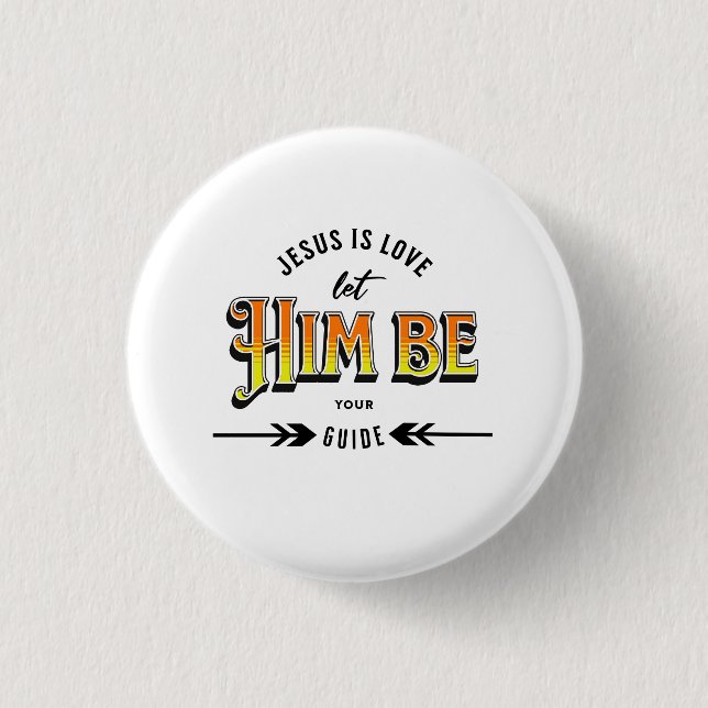 Badge Rond 2,50 Cm Jésus est amour (Devant)