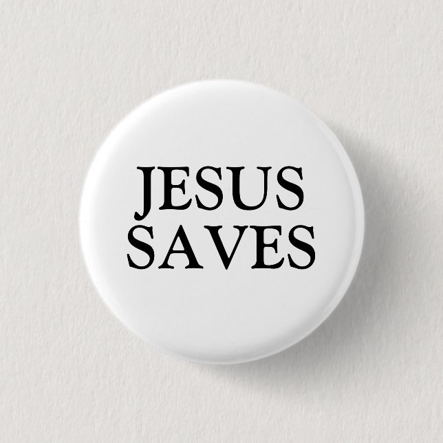 Badge Rond 2,50 Cm Jésus sauve (Devant)