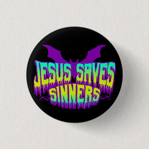 Badge Rond 2,50 Cm Jésus Sauve les Goths Bouton