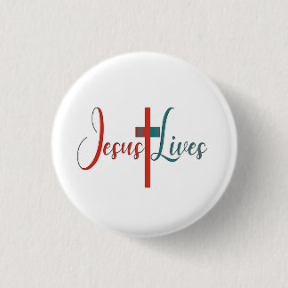 Badge Rond 2,50 Cm Jésus vit