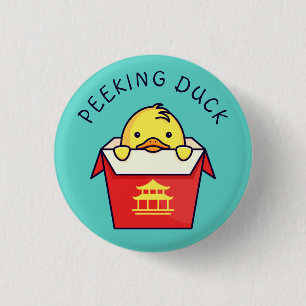 Badge Rond 2,50 Cm Jeu de canard de Pékin