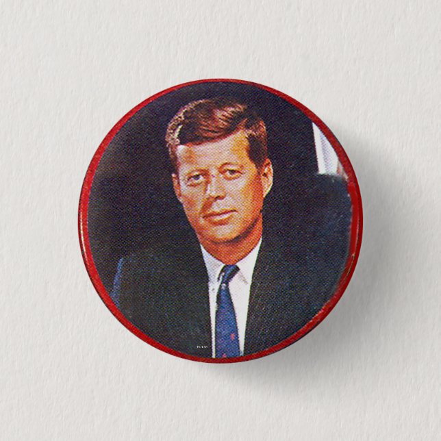 Badge Rond 2,50 Cm JFK inaugural - bouton (Devant)