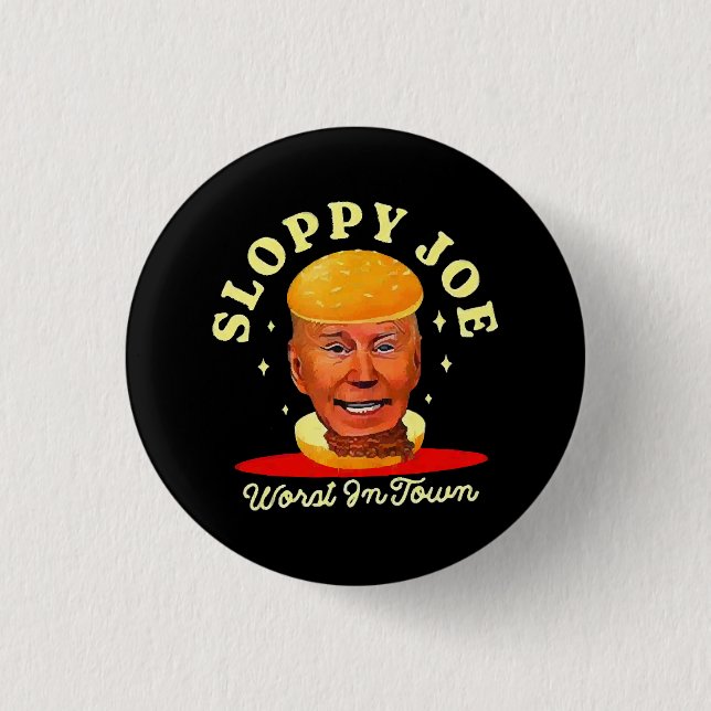 Badge Rond 2,50 Cm Joe Biden anti-président (Devant)