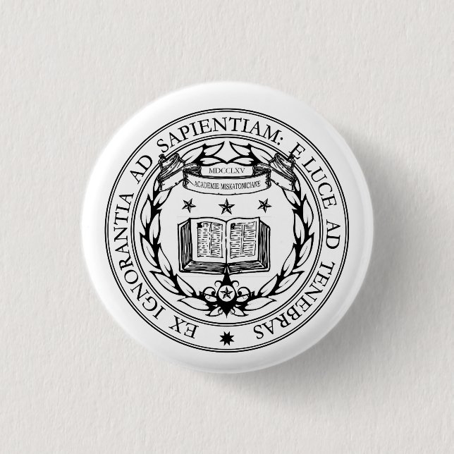 Badge Rond 2,50 Cm Joint de Miskatonic (Devant)