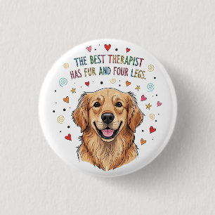 Badge Rond 2,50 Cm Joli Doodle Golden Retriever