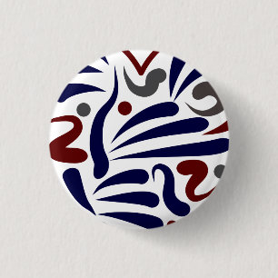 Badge Rond 2,50 Cm Joli motif cardiaque abstrait