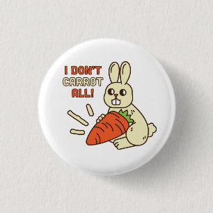 Badge Rond 2,50 Cm Joli Petit Lapin Tenant Sa Carotte