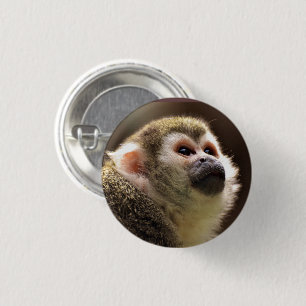 Badge Rond 2,50 Cm Joli visage de singe capucin