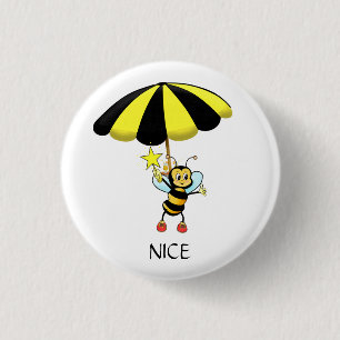 Badge Rond 2,50 Cm Jolie abeille