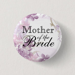 Badge Rond 2,50 Cm Jolie Aquarelle violette Fleurs