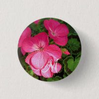 Jolie fille rose Geranium Monogramme photo